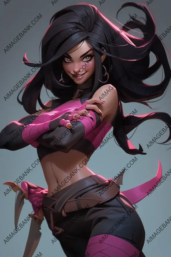 Epic Anime Pose: Mileena&#8217;s Deadly Precision