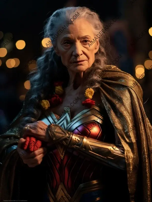 Age 95 Portrait: Old Wonder Woman&#8217;s Enduring Grace