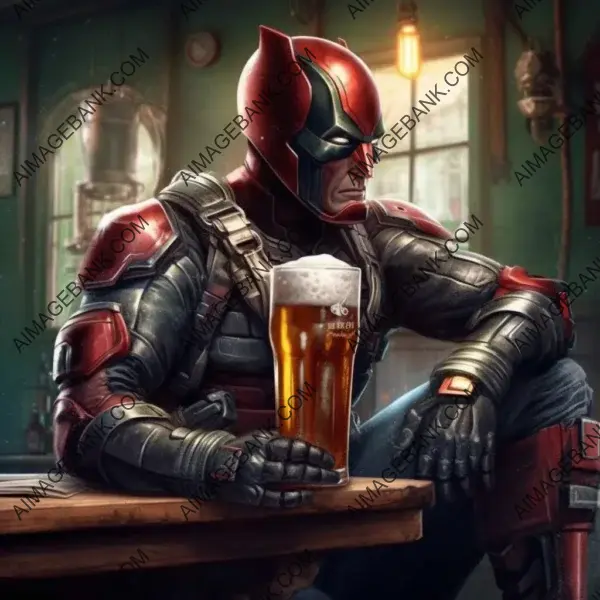 German Beer Party: Superheroes Unwind Realistically