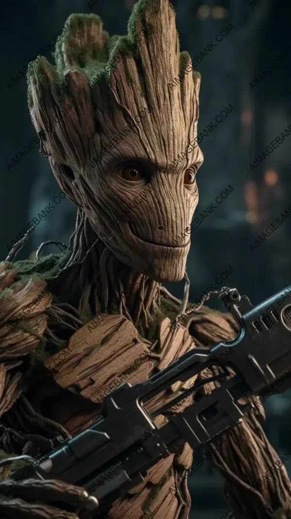 Groot from Guardians of the Galaxy: Gun-Toting Superhero