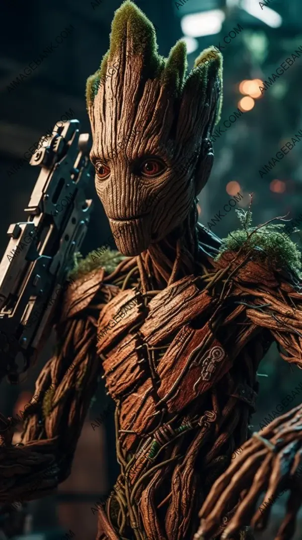 Gun-Toting Superhero: Groot from Guardians of the Galaxy