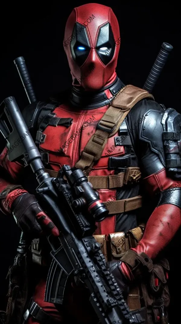 Deadpool&#8217;s Vibrant Uniform: High Quality Textured Marvel