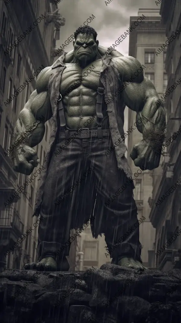 Post-Apocalyptic Grey Hulk &#8211; Wasteland&#8217;s Indomitable Power