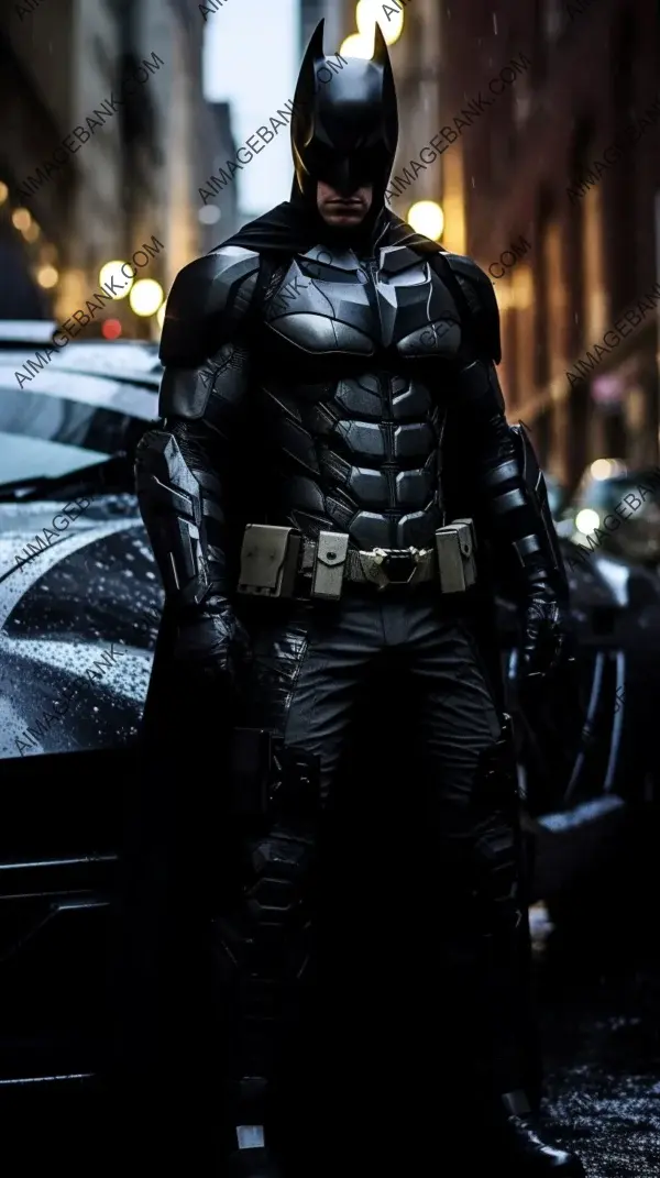 Batman&#8217;s Full Body in Gotham City: Batmobil Marvel