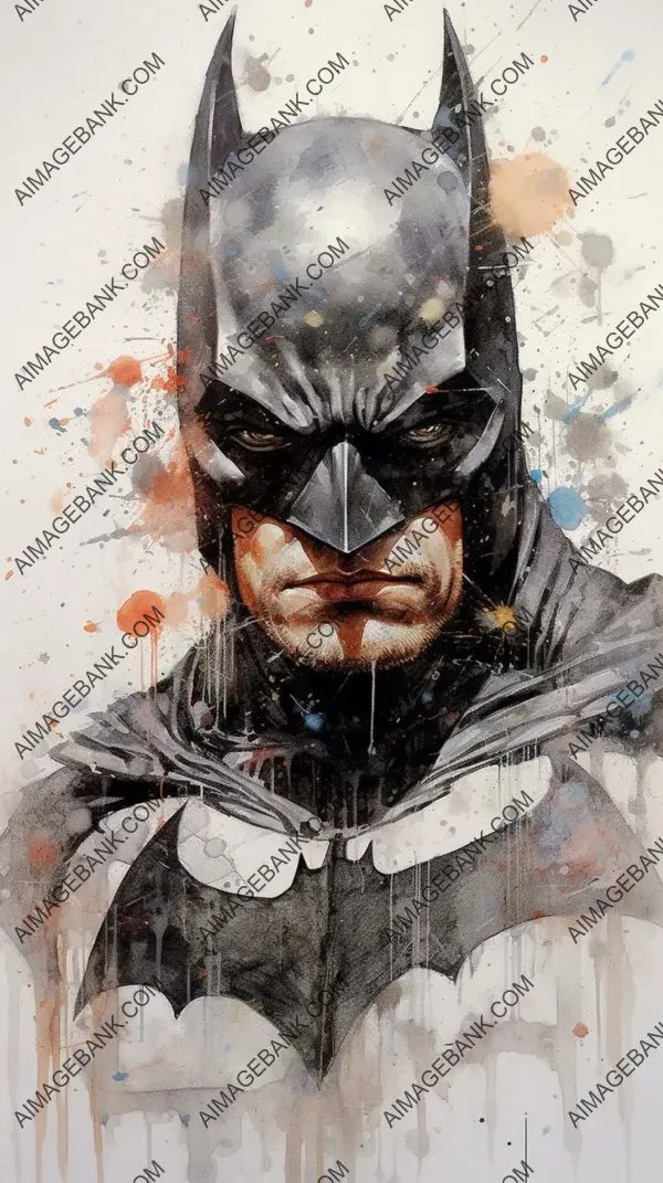 Exploring Batman&#8217;s Colorful Journey in Ink Watery Style