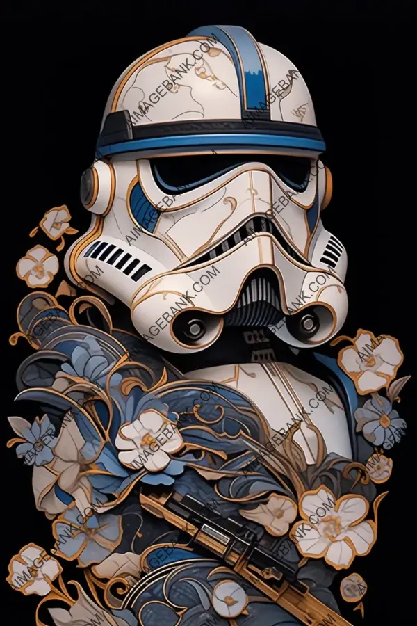 Quilled Clone Trooper: Multi Dimensional Art