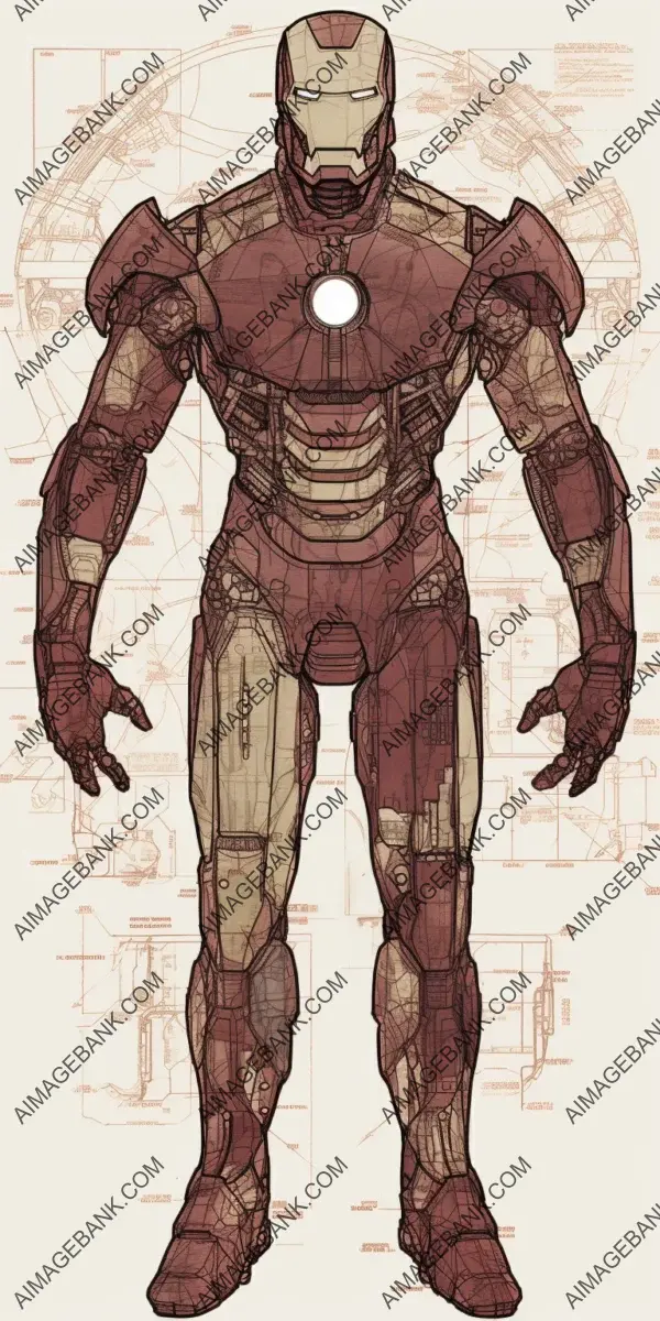 Diagram Iron Man Armor Intricate