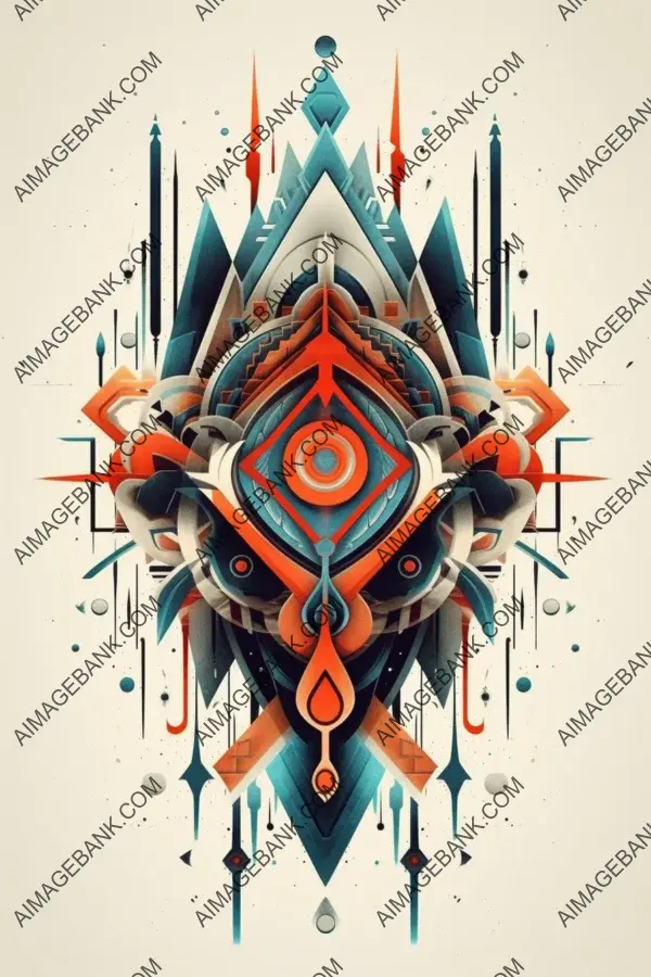 Abstract tribal design with vintage style