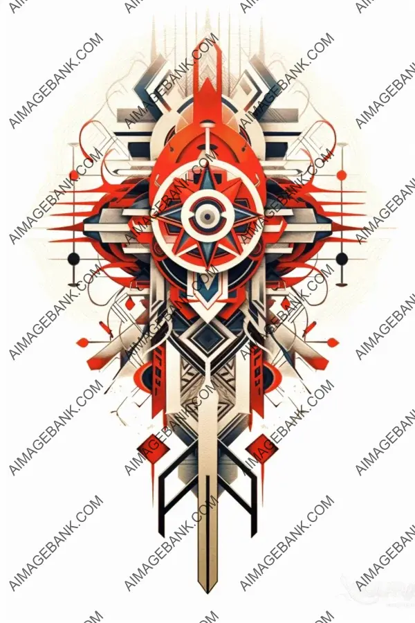 Tribal design with vintage abstract elements