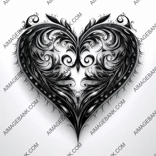 White Background Heart Illustration