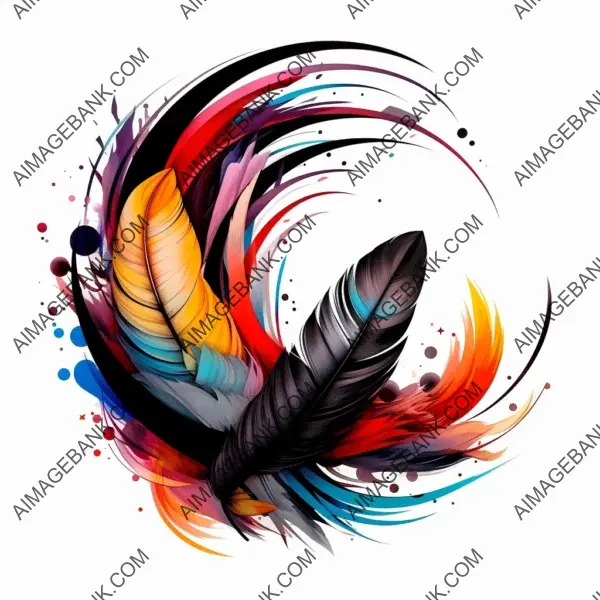 Feather-Inspired Enterprise Logo