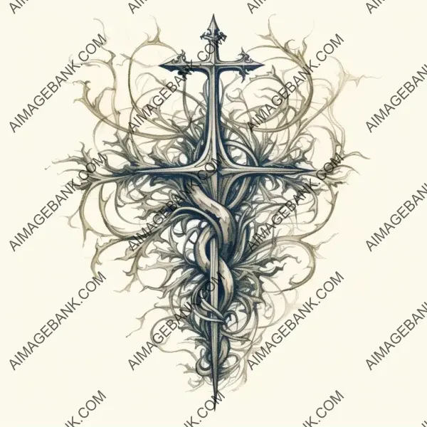 Image of Cross Tattoo Design