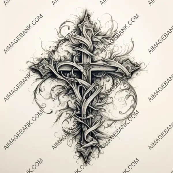 Cross Tattoo-Inspired Art