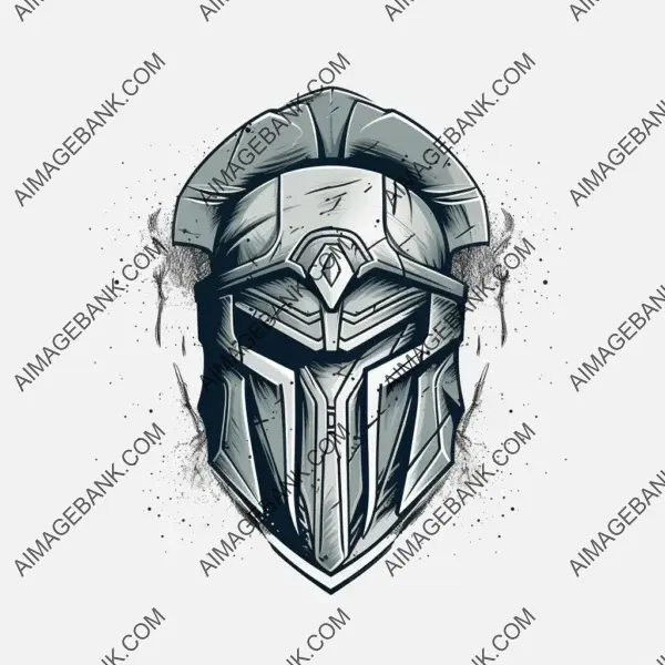 Spartan helmet logo illustration