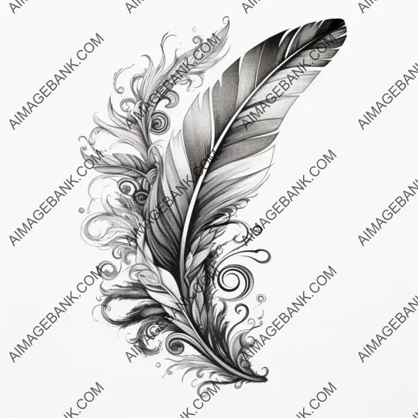 Feather tattoo designs symbolic art