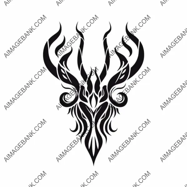 Black and white Viking motif