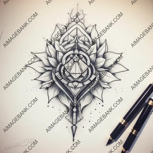 Black symmetrical line graphics