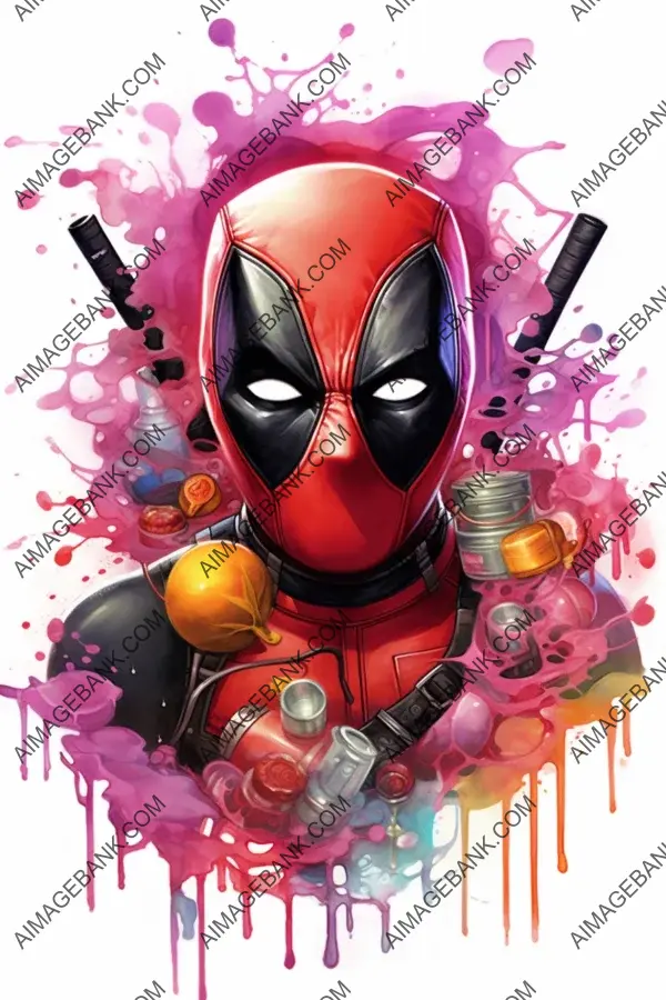 Dynamic New School Deadpool Tattoo