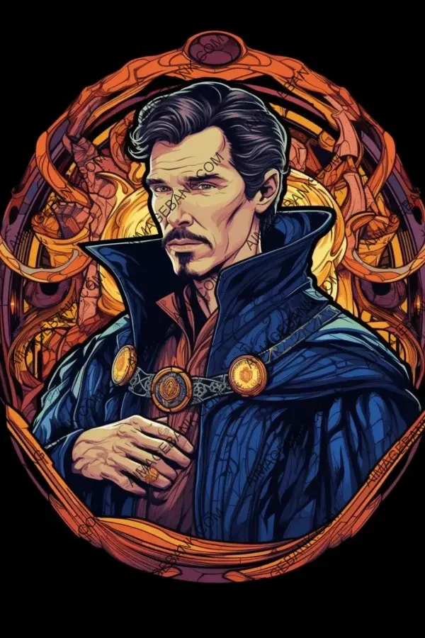 Whimsical Doctor Strange Tattoo Design by Laura Ann