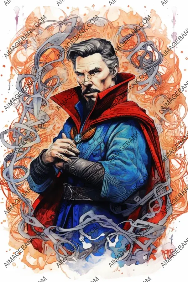 Teresa Sh&#8217;s New School Doctor Strange Tattoo Design