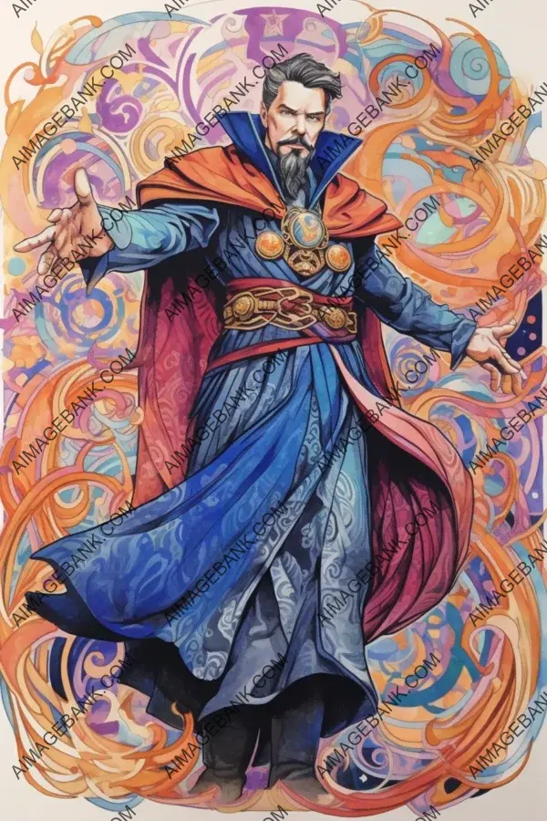 Dynamic New School Doctor Strange Tattoo