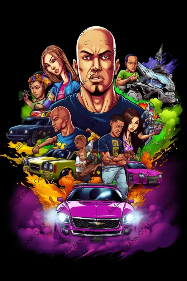 Colorful 2D Game Art: Fast and Furious Caricature