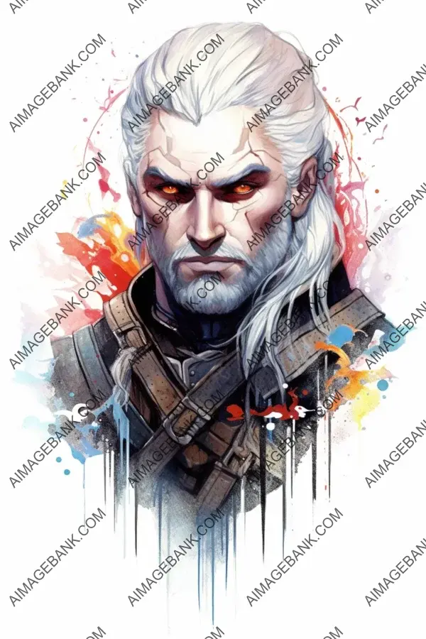 Alena Lan&#8217;s New School Geralt of Rivia Tattoo Design