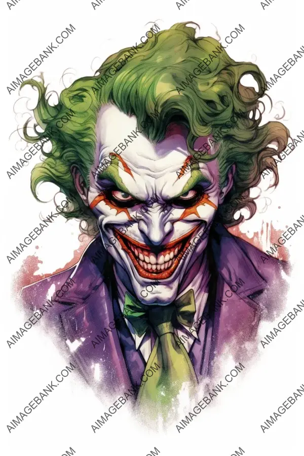 Colorful Joker Tattoo by Brando Chiesa
