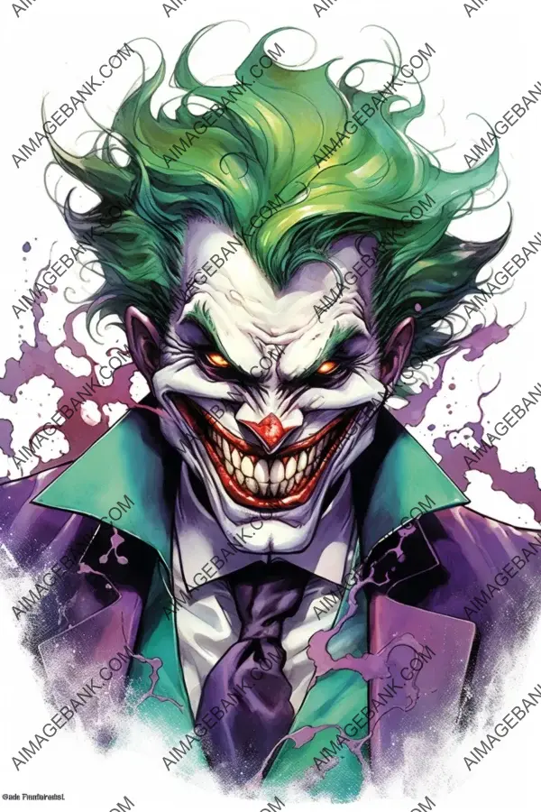 Whimsical Joker Tattoo Design by Brando Chiesa