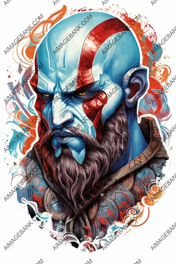 Teresa Sharpe&#8217;s New School Kratos Tattoo Design