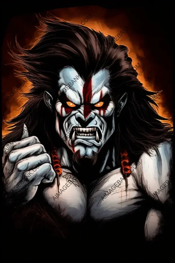 Colorful Caricature: Lobo Image in Btwnixse Style