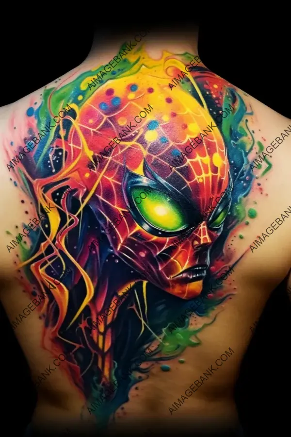 Spiderman Head: Vivid Tattoo Artwork