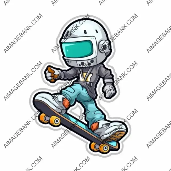 Unique Illustration: Scooter Skates Style