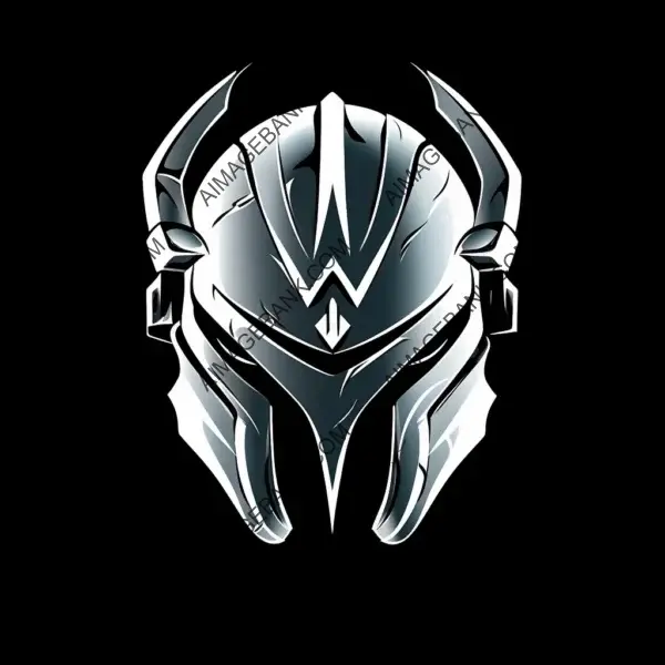 Comic Book Inspired: 2D UHD Tattoo of a Spartan Helmet Logo with Anime Style