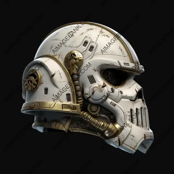 White Scar Space Marine Helmet: Warhammer 40k