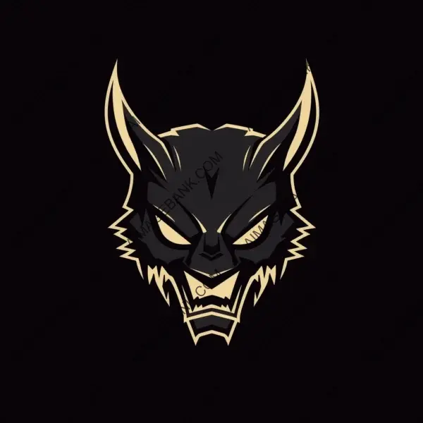 Sleek Black Logo with Apex Predator