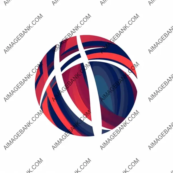 Black lines basketball vector