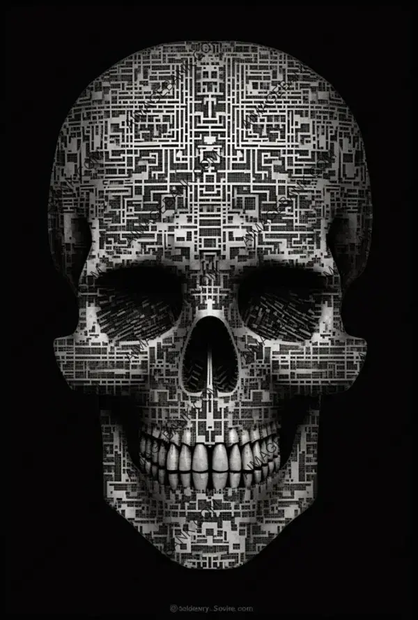 QR Code Art: Ambiguous Skull in Modern Style