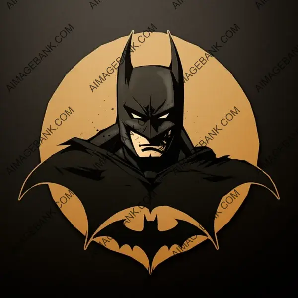 Dynamic Crime-Fighting Logo: Man in Bat Suit