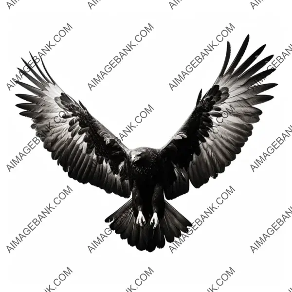 Dynamic Stencil Art: Showcasing the Majestic Eagle Flight