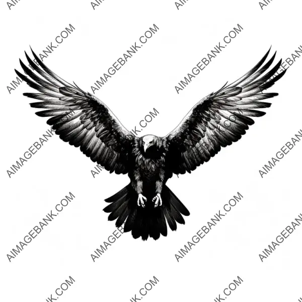 Majestic Eagle Flight: Dynamic Stencil Showcase