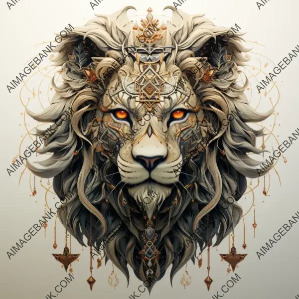 Striking Leo zodiac sign tattoo, distinctive look