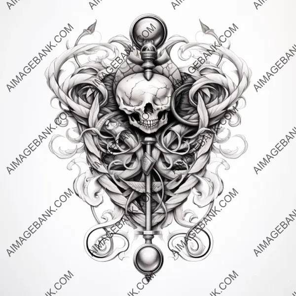 Express Your Style with a Striking Black and White Tattoo: Calligraphy Kriskell SVG