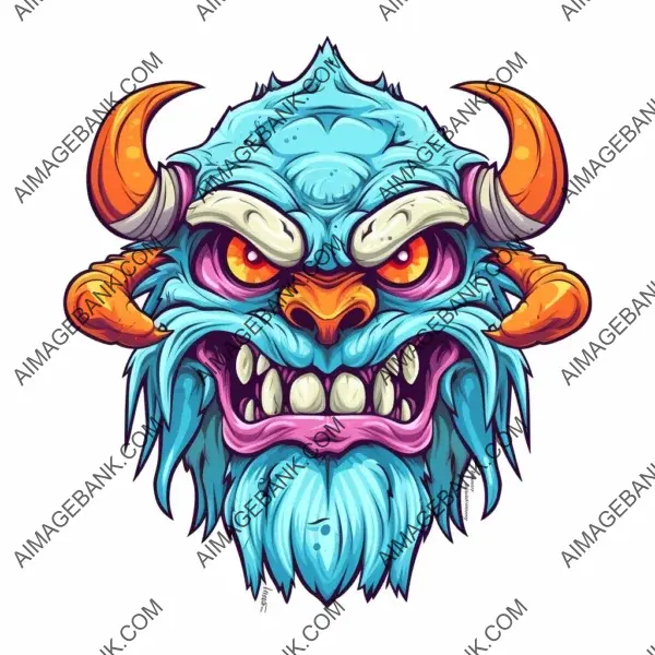 Create a Logo with a Very Ugly Creature Design on a White Background