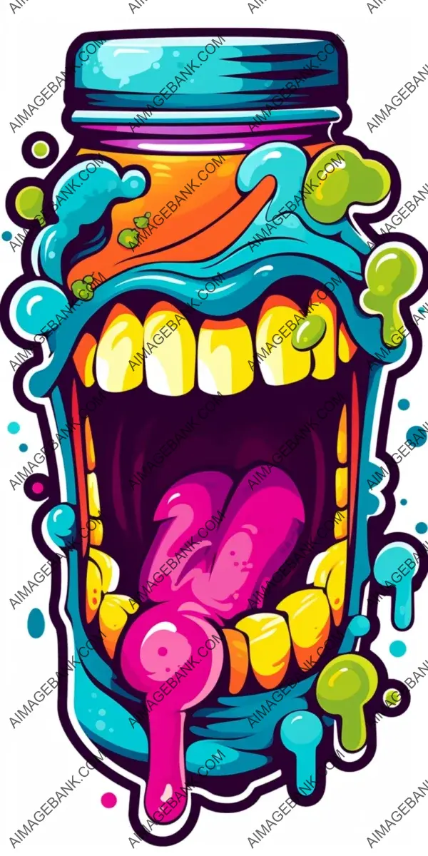 Mind-Blowing, Exciting, and Fun Sticker with Vibrant Colors