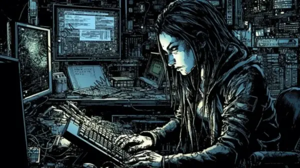 Intriguing Gothicpunk Hacker Coding