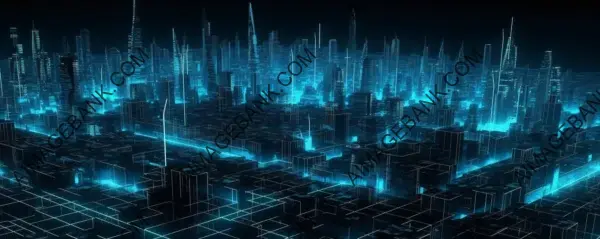 Impressive Digital Scanning of Futuristic City