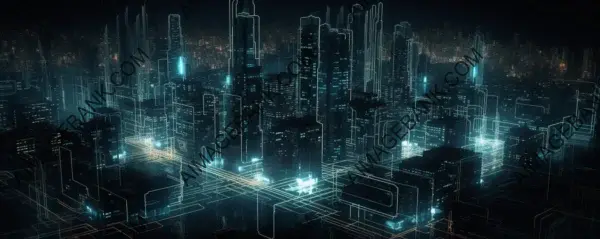 Mesmerizing Digital Scanning of Futuristic City