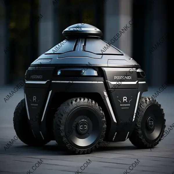 Outdoor Sentinel: 3D-Rendered Security Robot