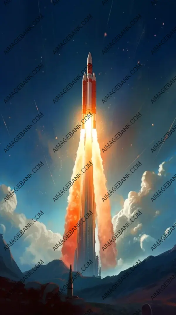 Symbolic Image: Rocket Launch for Space Exploration